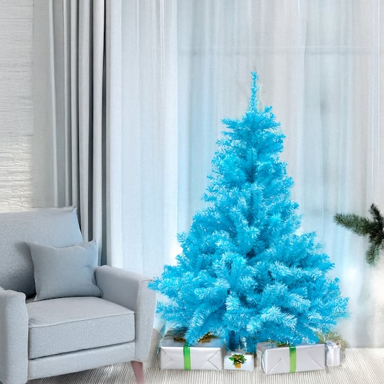 Northlight 4ft. Unlit Cerulean Blue Full Pine Artificial Christmas Tree